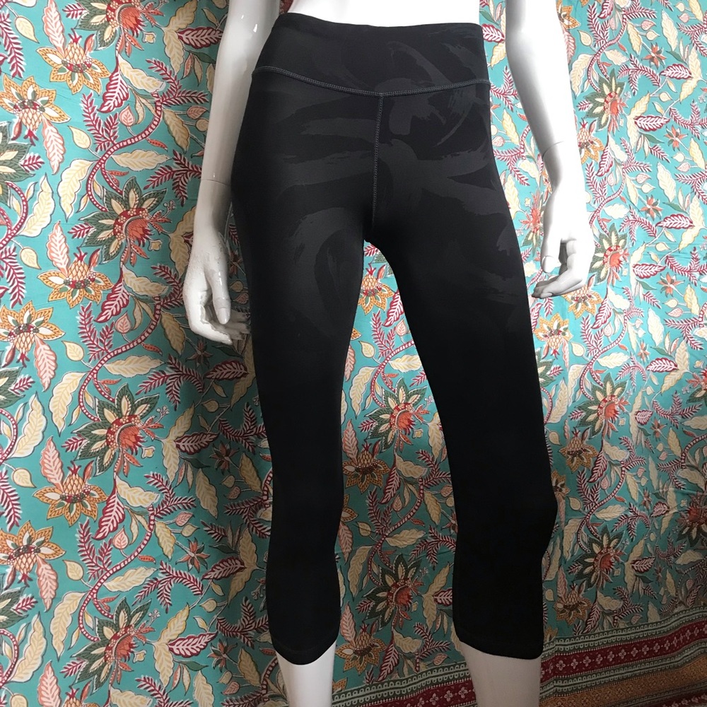 Adidas Climalite Modelled Black Capris Workout Running Tights Size Small